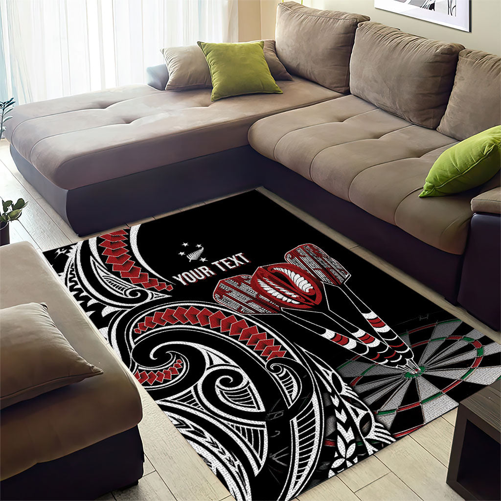 New Zealand Darts Personalized Hei Manaia Area Rug Classic Kowhaiwhai LT7 - Polynesian Pride