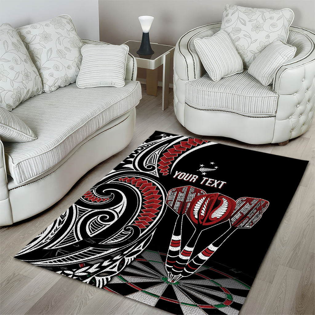 New Zealand Darts Personalized Hei Manaia Area Rug Classic Kowhaiwhai LT7 - Polynesian Pride