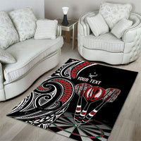 New Zealand Darts Personalized Hei Manaia Area Rug Classic Kowhaiwhai LT7 - Polynesian Pride