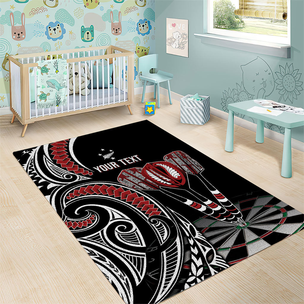 New Zealand Darts Personalized Hei Manaia Area Rug Classic Kowhaiwhai LT7 - Polynesian Pride