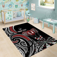 New Zealand Darts Personalized Hei Manaia Area Rug Classic Kowhaiwhai LT7 - Polynesian Pride
