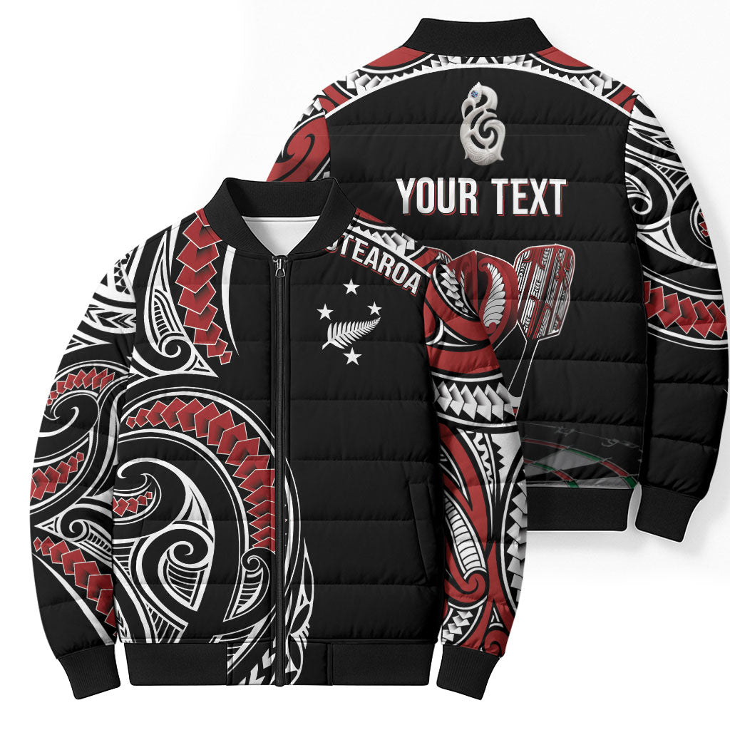 New Zealand Darts Personalized Hei Manaia Bomber Puffer Jacket Classic Kowhaiwhai LT7 - Polynesian Pride
