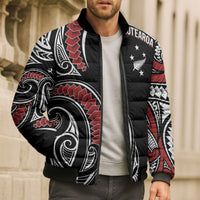 New Zealand Darts Personalized Hei Manaia Bomber Puffer Jacket Classic Kowhaiwhai LT7 - Polynesian Pride