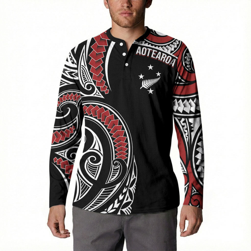 New Zealand Darts Personalized Hei Manaia Button Sweatshirt Classic Kowhaiwhai LT7 - Polynesian Pride