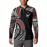 New Zealand Darts Personalized Hei Manaia Button Sweatshirt Classic Kowhaiwhai LT7 - Polynesian Pride
