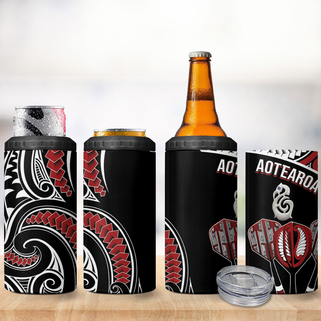 New Zealand Darts Hei Manaia 4 in 1 Can Cooler Tumbler Classic Kowhaiwhai LT7 - Polynesian Pride