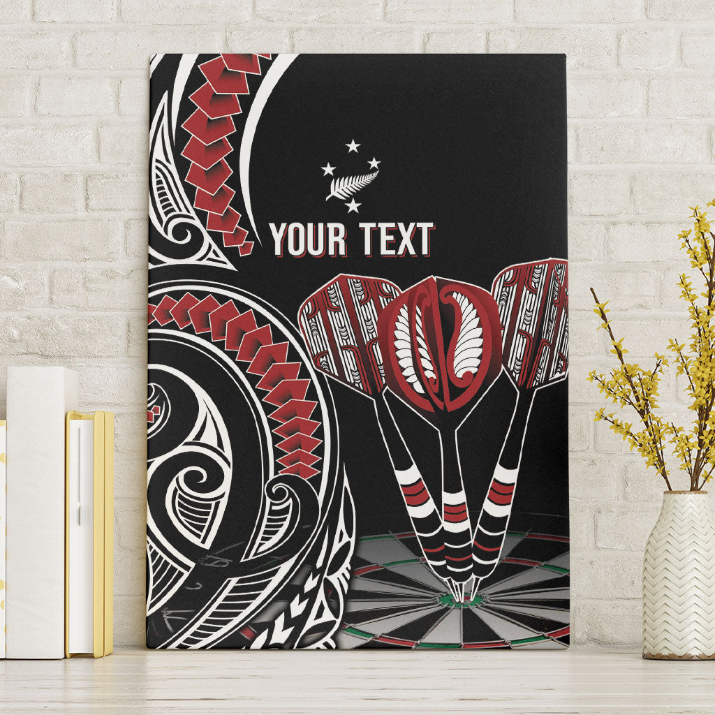 New Zealand Darts Personalized Hei Manaia Canvas Wall Art Classic Kowhaiwhai LT7 Without Frame Black - Polynesian Pride