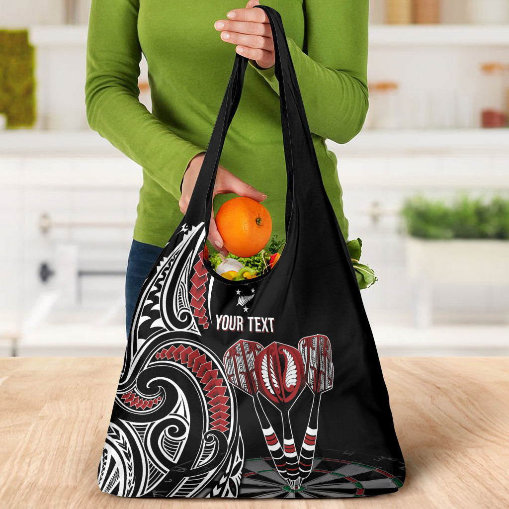 New Zealand Darts Personalized Hei Manaia Grocery Bag Classic Kowhaiwhai LT7 - Polynesian Pride