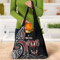 New Zealand Darts Personalized Hei Manaia Grocery Bag Classic Kowhaiwhai LT7 - Polynesian Pride
