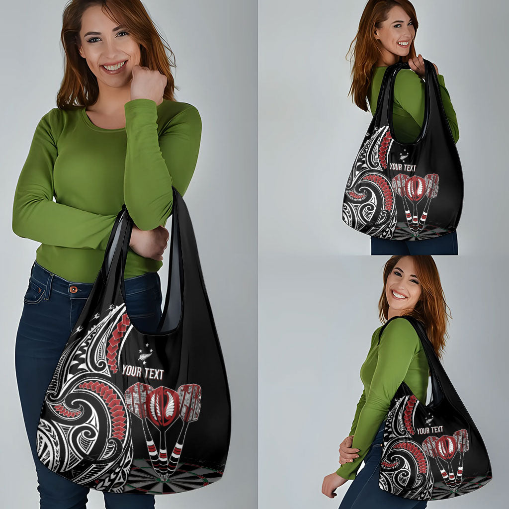 New Zealand Darts Personalized Hei Manaia Grocery Bag Classic Kowhaiwhai LT7 - Polynesian Pride