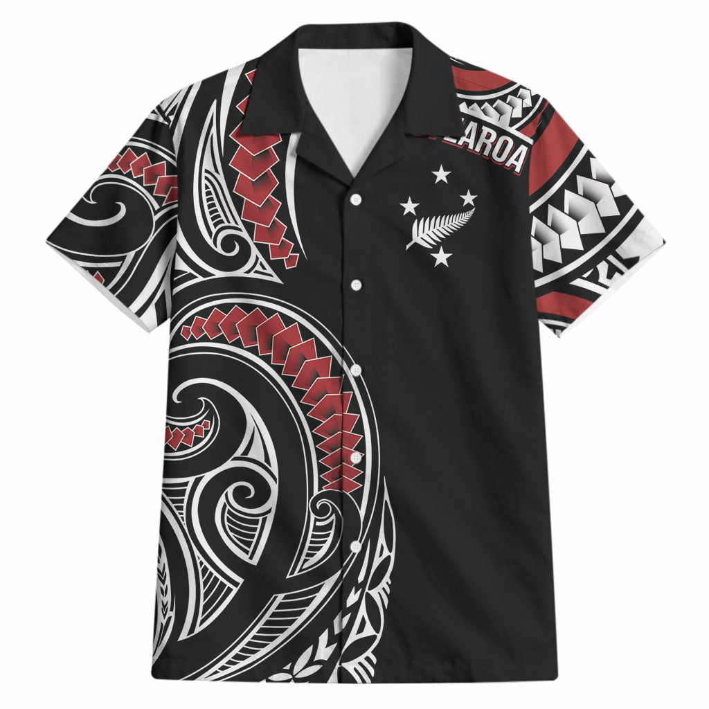 New Zealand Darts Personalized Hei Manaia Hawaiian Shirt Classic Kowhaiwhai LT7 Black - Polynesian Pride