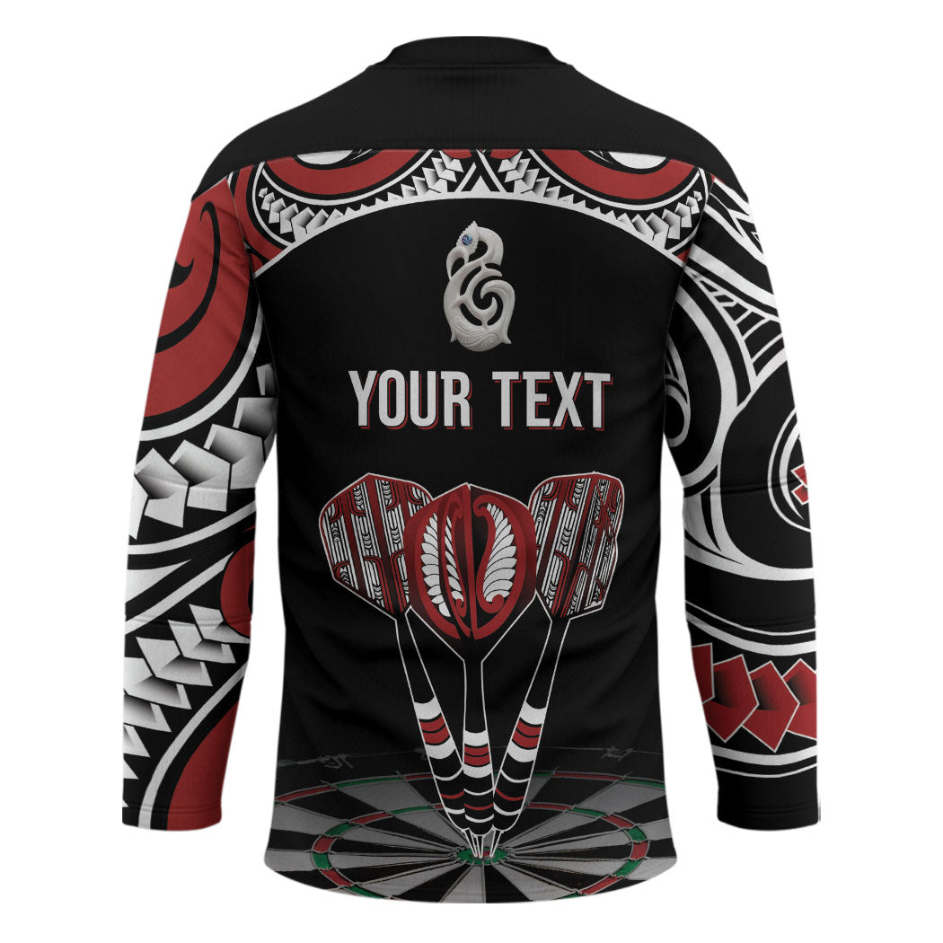 New Zealand Darts Personalized Hei Manaia Hockey Jersey Classic Kowhaiwhai LT7 - Polynesian Pride
