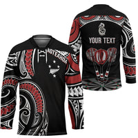 New Zealand Darts Personalized Hei Manaia Hockey Jersey Classic Kowhaiwhai LT7 - Polynesian Pride