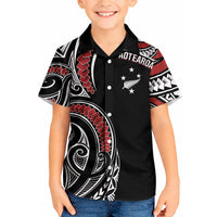 New Zealand Darts Personalized Hei Manaia Kid Hawaiian Shirt Classic Kowhaiwhai LT7 Kid Black - Polynesian Pride