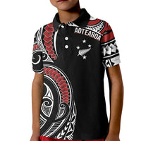 New Zealand Darts Personalized Hei Manaia Kid Polo Shirt Classic Kowhaiwhai LT7 Kid Black - Polynesian Pride