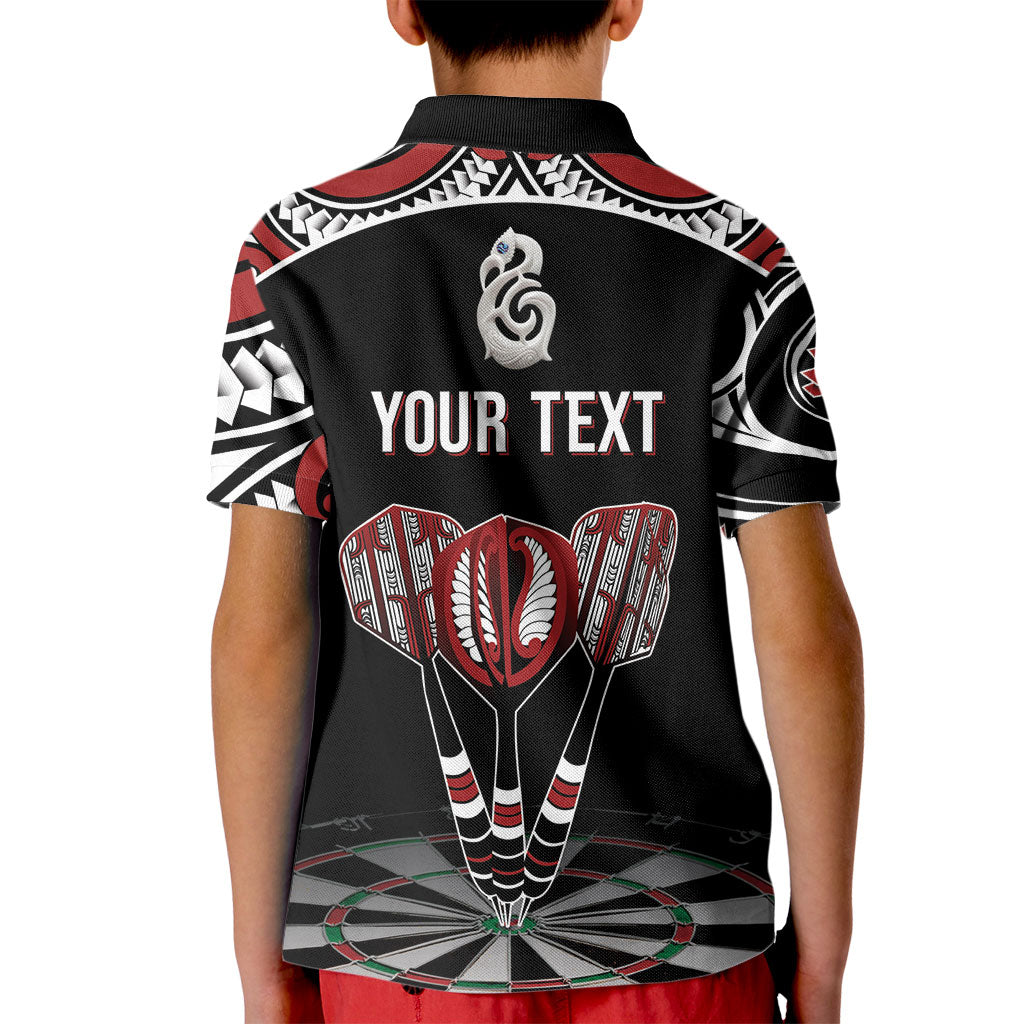 New Zealand Darts Personalized Hei Manaia Kid Polo Shirt Classic Kowhaiwhai LT7 - Polynesian Pride
