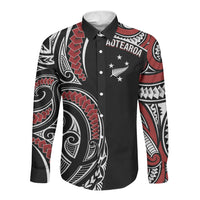 New Zealand Darts Personalized Hei Manaia Long Sleeve Button Shirt Classic Kowhaiwhai LT7 Unisex Black - Polynesian Pride