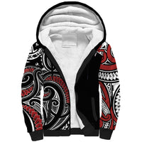 New Zealand Darts Personalized Hei Manaia Sherpa Hoodie Classic Kowhaiwhai LT7 Unisex Black - Polynesian Pride