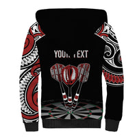 New Zealand Darts Personalized Hei Manaia Sherpa Hoodie Classic Kowhaiwhai LT7 - Polynesian Pride
