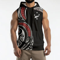 New Zealand Darts Personalized Hei Manaia Sleeveless Hoodie Classic Kowhaiwhai LT7 - Polynesian Pride