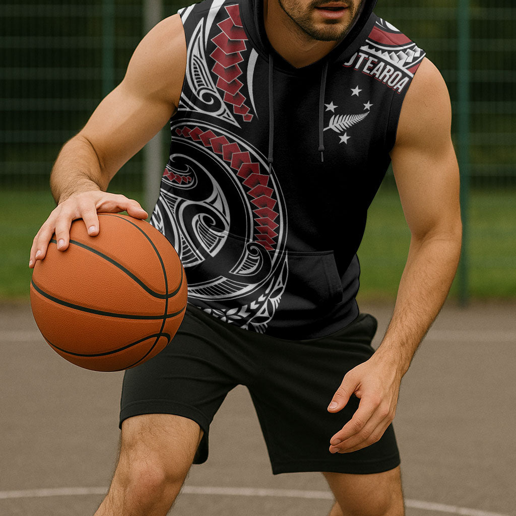 New Zealand Darts Personalized Hei Manaia Sleeveless Hoodie Classic Kowhaiwhai LT7 - Polynesian Pride