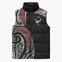 New Zealand Darts Personalized Hei Manaia Sleeveless Puffer Jacket Classic Kowhaiwhai LT7 Unisex Black - Polynesian Pride
