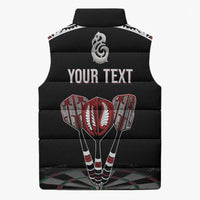 New Zealand Darts Personalized Hei Manaia Sleeveless Puffer Jacket Classic Kowhaiwhai LT7 - Polynesian Pride