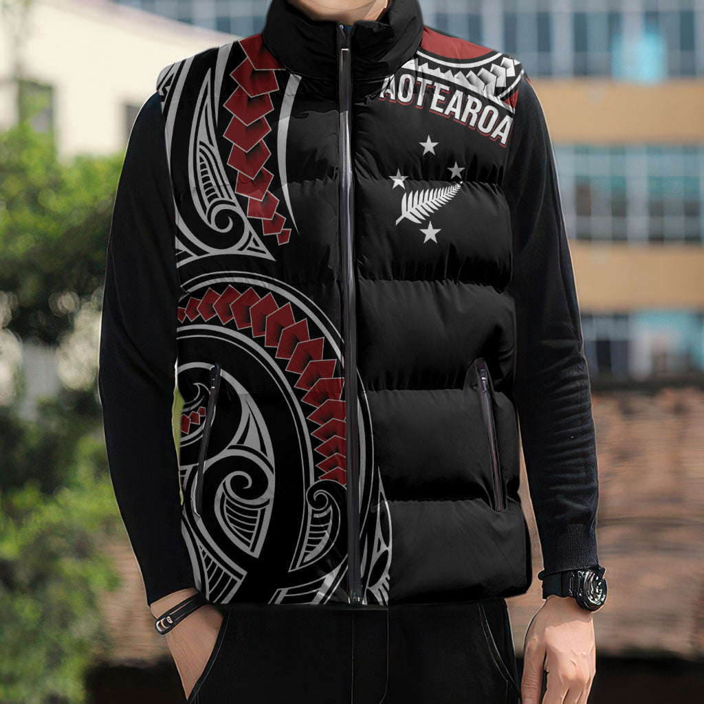 New Zealand Darts Personalized Hei Manaia Sleeveless Puffer Jacket Classic Kowhaiwhai LT7 - Polynesian Pride