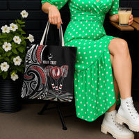 New Zealand Darts Personalized Hei Manaia Tote Bag Classic Kowhaiwhai LT7 - Polynesian Pride