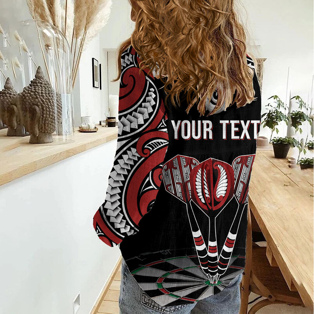 New Zealand Darts Personalized Hei Manaia Women Casual Shirt Classic Kowhaiwhai LT7 - Polynesian Pride