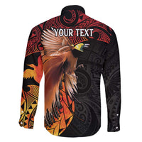 Papua New Guinea Personalised Family Matching Mermaid Dress and Hawaiian Shirt Grunge Style 49th Independence Anni LT7 - Polynesian Pride