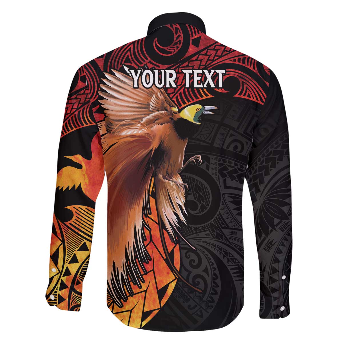 Papua New Guinea Personalised Family Matching Off The Shoulder Long Sleeve Dress and Hawaiian Shirt Grunge Style 49th Independence Anni LT7 - Polynesian Pride