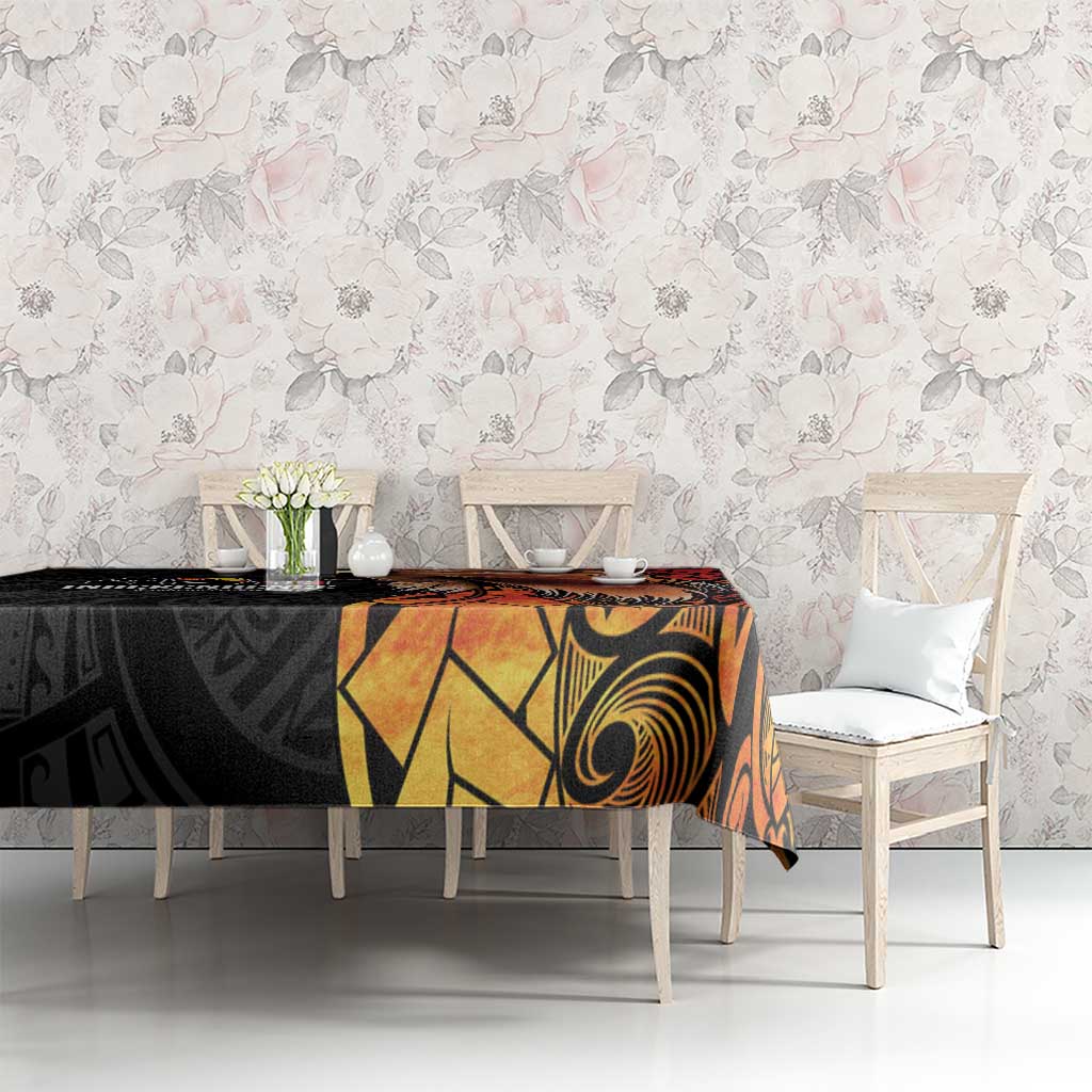 Papua New Guinea Tablecloth Grunge Style 49th Independence Anni