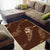 Aloha Hawaii Floral Tapa Area Rug Patchwork Mocha - Polynesian Pride