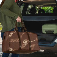 Aloha Hawaii Floral Tapa Travel Bag Patchwork Mocha - Polynesian Pride