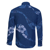 Aloha Hawaii Floral Tapa Family Matching Summer Maxi Dress and Hawaiian Shirt Patchwork Navy LT7 - Polynesian Pride