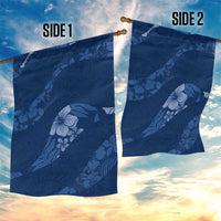 Aloha Hawaii Floral Tapa Garden Flag Patchwork Navy - Polynesian Pride