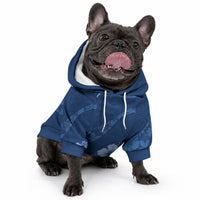 Aloha Hawaii Floral Tapa Pet Hoodie Patchwork Navy