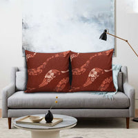 Aloha Hawaii Floral Tapa Pillow Cover Patchwork Crimson - Polynesian Pride