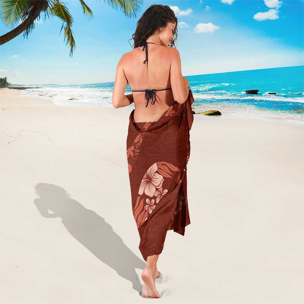 Aloha Hawaii Floral Tapa Sarong Patchwork Crimson - Polynesian Pride