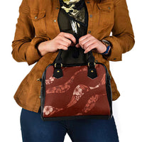 Aloha Hawaii Floral Tapa Shoulder Handbag Patchwork Crimson - Polynesian Pride