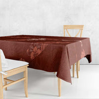 Aloha Hawaii Floral Tapa Tablecloth Patchwork Crimson - Polynesian Pride