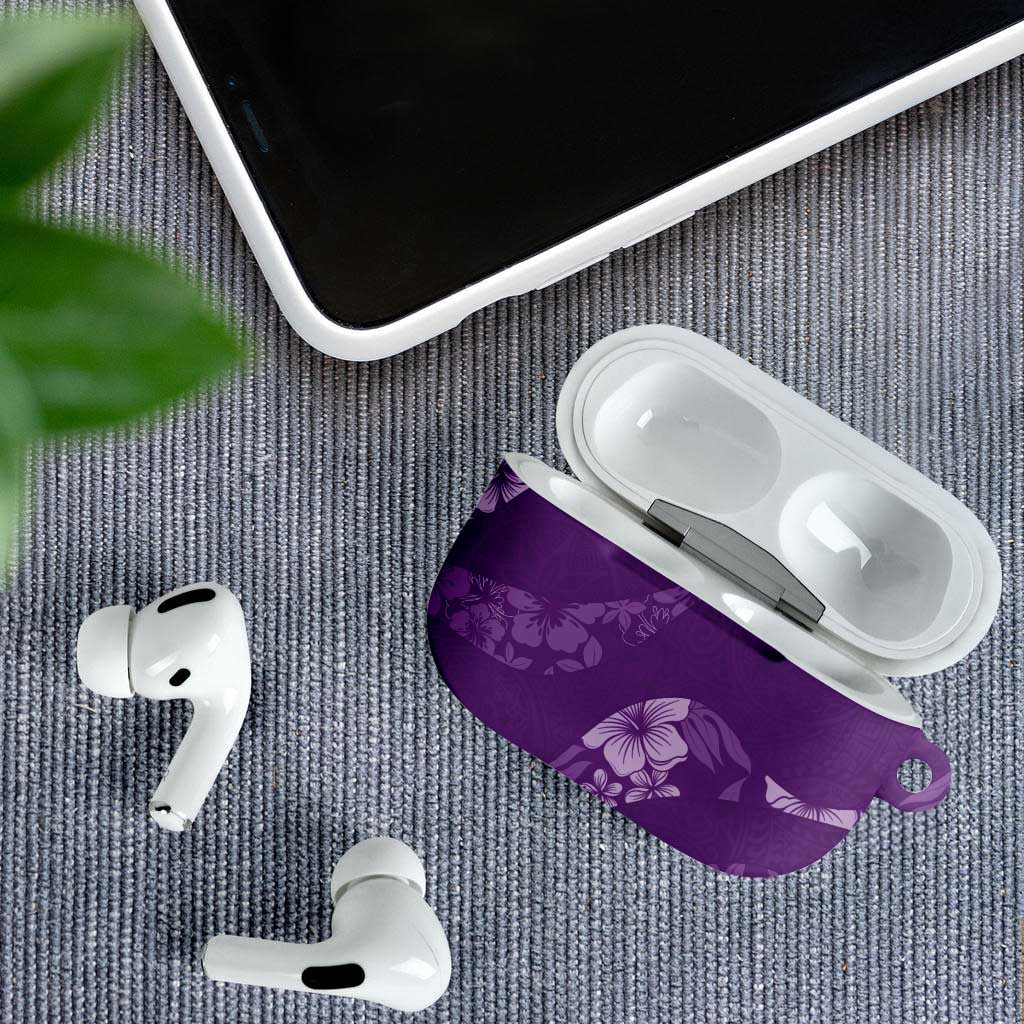 Aloha Hawaii Floral Tapa AirPods Case Patchwork Violet - Polynesian Pride