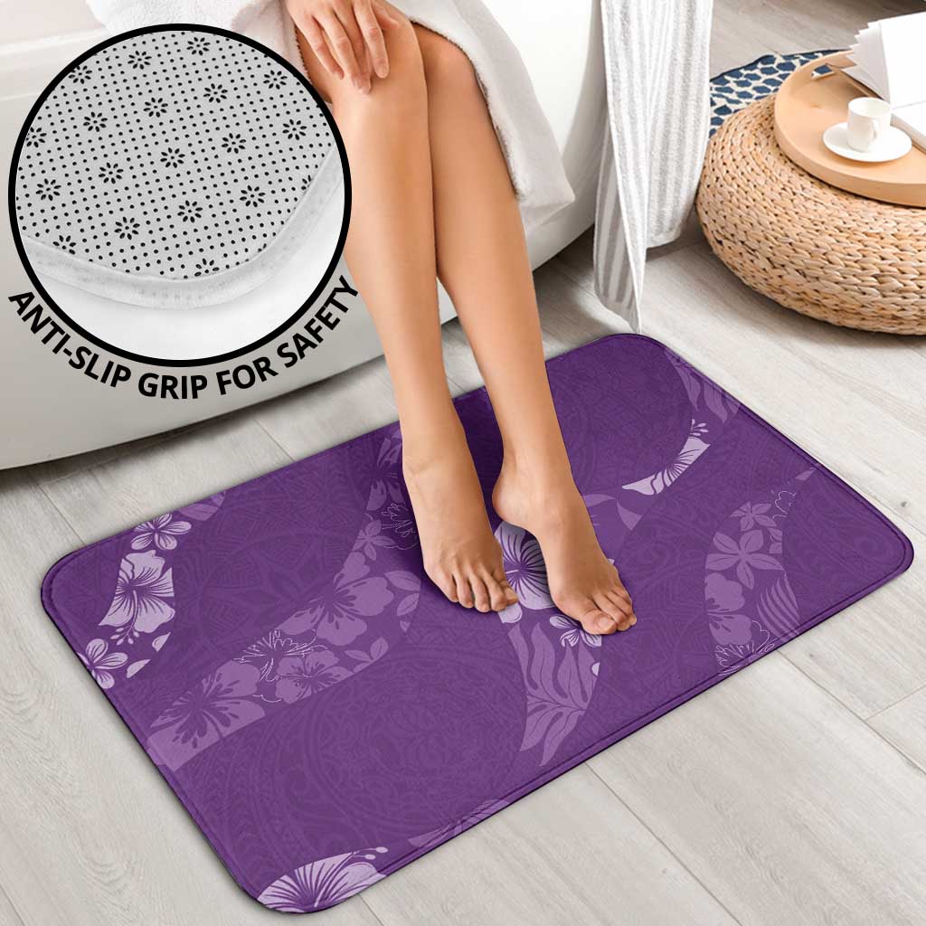 Aloha Hawaii Floral Tapa Bathroom Set Patchwork Violet - Polynesian Pride