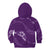 Aloha Hawaii Floral Tapa Kid Hoodie Patchwork Violet - Polynesian Pride
