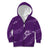 Aloha Hawaii Floral Tapa Kid Hoodie Patchwork Violet - Polynesian Pride