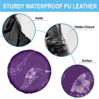 Aloha Hawaii Floral Tapa Spare Tire Cover Patchwork Violet - Polynesian Pride