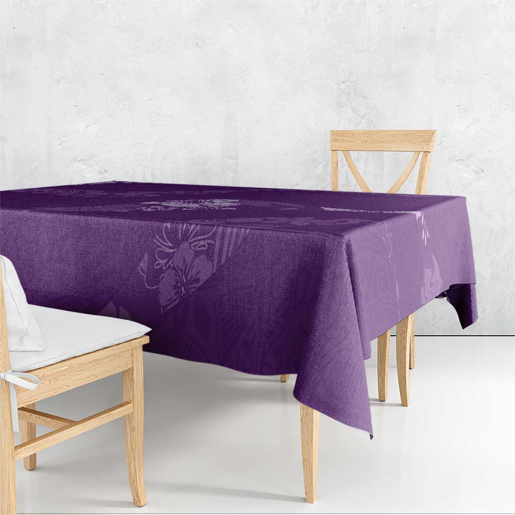 Aloha Hawaii Floral Tapa Tablecloth Patchwork Violet - Polynesian Pride