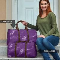Aloha Hawaii Floral Tapa Travel Bag Patchwork Violet - Polynesian Pride