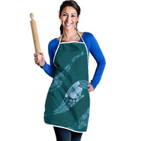 Aloha Hawaii Floral Tapa Apron Patchwork Teal - Polynesian Pride
